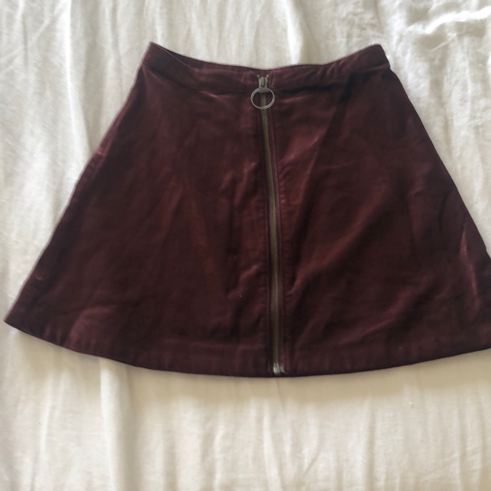 Maroon Free People Skirt